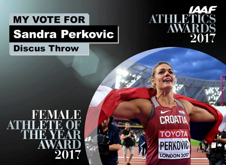 Sandra Perković nominirana za najbolju atletičarku svijeta u 2017. godini