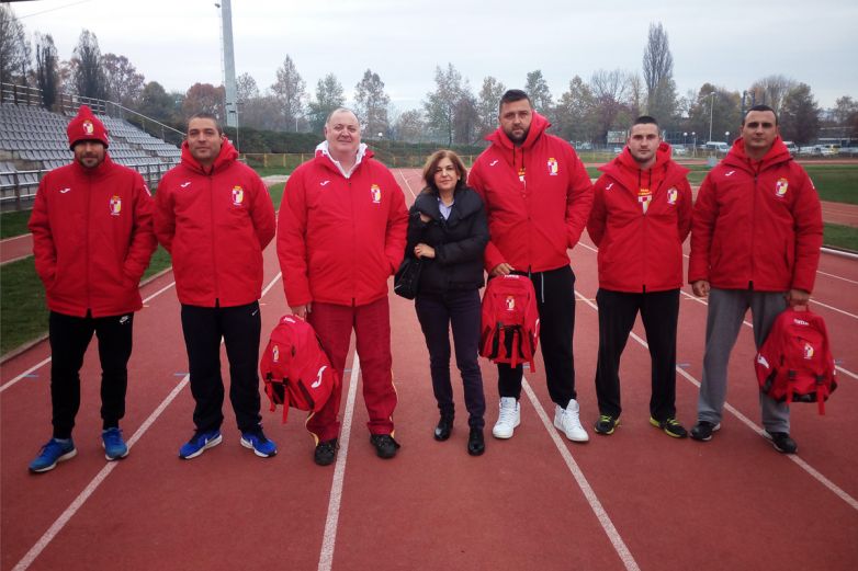 FOTO (s lijeva): Ivan Pucelj, Luka Aračić, Franjo Pavlović, tajnica kluba &ndash; Kornelija Galić, Edis Elkasević, Sa&scaron;a Milo&scaron;ević, Boris &Scaron;kubonja